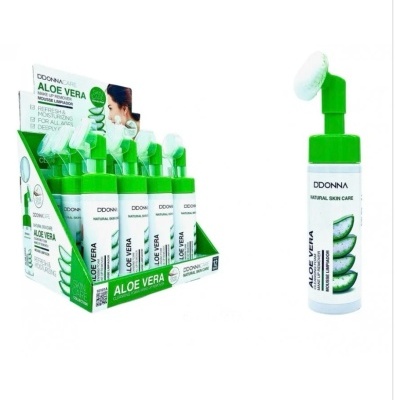 Frascos de cuidado da pele Aloe Vera DDONNA com escova e expositor