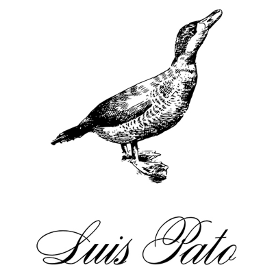Desenho preto e branco de um pato com texto 'Luis Pato'