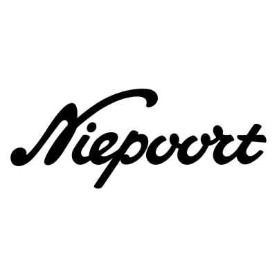 Logotipo preto da palavra 'Nieuport' em fonte cursiva