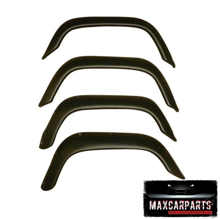 Conjunto de quatro alargadores de guarda-lamas pretos