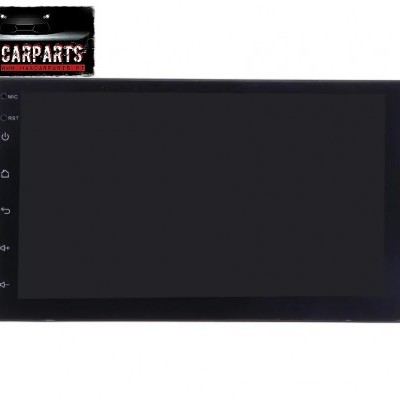 Ecrã tátil preto com ícones funcionais e logótipo MAXCARPARTS