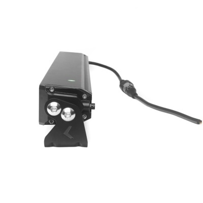 Luz LED retangular preta com cabo e suporte