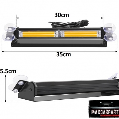 Barra de luz LED para automóvel com ventosas e cabo