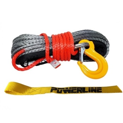 Cabo de reboque com gancho e fita amarela Powerline