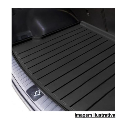 Tapete preto para mala de carro com linhas paralelas