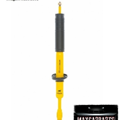 Amortecedor amarelo e preto com texto PREM-GOLDIII e logo OILTAINER