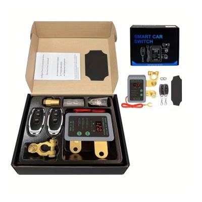 Kit SMART CAR SWITCH para corte de bateria automóvel com controladora digital e dois comandos