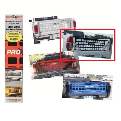Rede protetora para porta traseira de camião em várias cores e padrões de malha