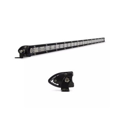 Barra de luz LED preta com suporte ajustável