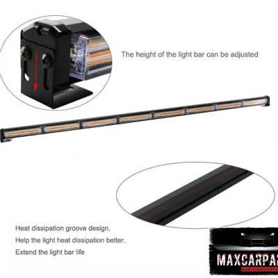 Barra de luz LED preta com ajuste de altura e dissipação de calor