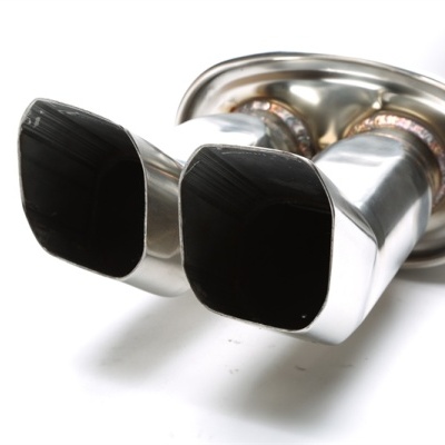 Sistema de escape automóvel duplo em aço inoxidável