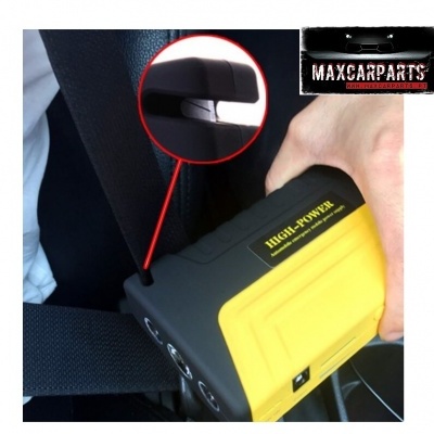 Dispositivo portátil amarelo e preto para arranque de bateria automóvel