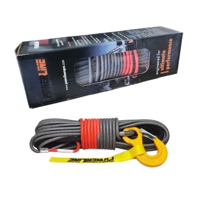 Cabo de reboque PowerLine com gancho amarelo e embalagem preta