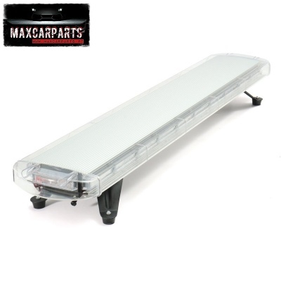 Barra de luz LED para veículos com suporte preto e cobertura transparente