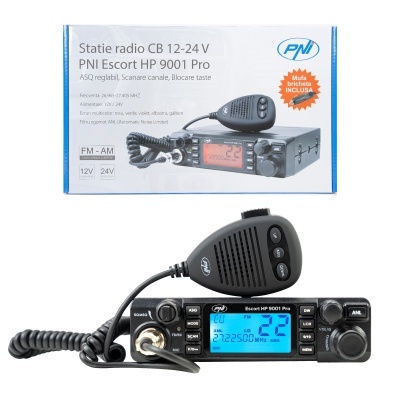 Rádio CB PNI Escort HP 9001 Pro com microfone e embalagem