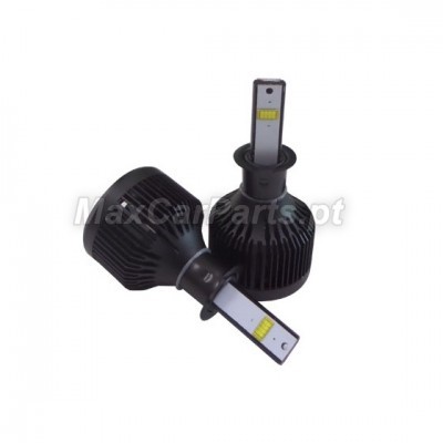 Conjunto de duas lâmpadas LED para automóvel preto com LEDs frontais