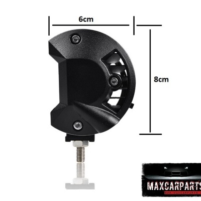 Peça automóvel preta de 6x8cm com parafuso, texto MAXCARPARTS