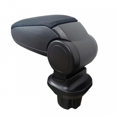 Apoio de braço preto para automóvel com superfície almofadada