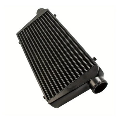Intercooler preto para automóvel com aletas verticais