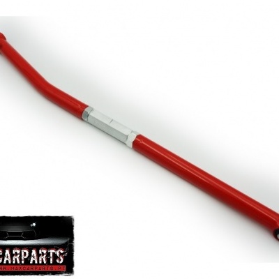 Barra de suspensão automóvel vermelha com detalhes prateados