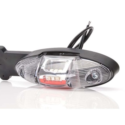 Farolim de carro com lente transparente e cabo preto