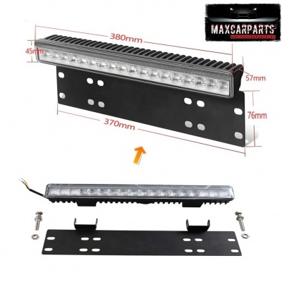 Barra de LED para automóvel com suporte metálico preto e parafusos