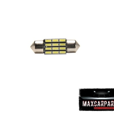 Lâmpada LED pequena com segmentos amarelos e logo MAXCARPARTS