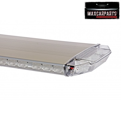 Barra luminosa LED cinza para automóvel com lente transparente e LEDs