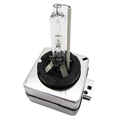 Lâmpada automotiva D1S com bulbo de vidro transparente e base metálica