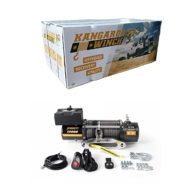 Guincho elétrico Kangaroo Winch com acessórios e caixa