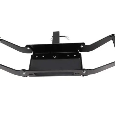 Suporte metálico preto com barras articuladas