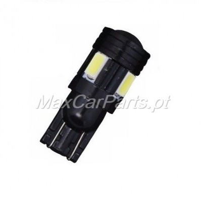 Lâmpada LED automóvel preta pequena com três painéis LED brancos