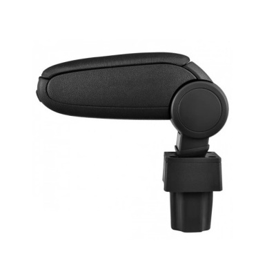 Apoio de braço preto para automóvel com base de fixação