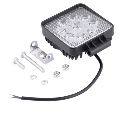 Luz quadrada LED com suporte metálico e acessórios