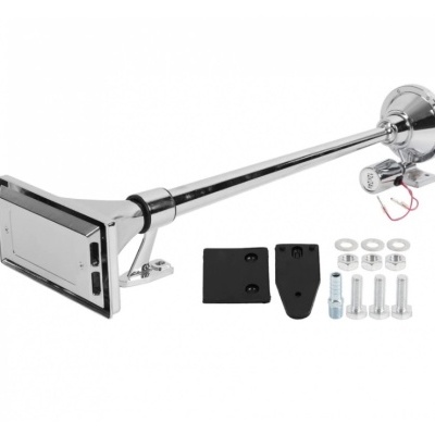 buzina de ar cromada com acessórios de montagem