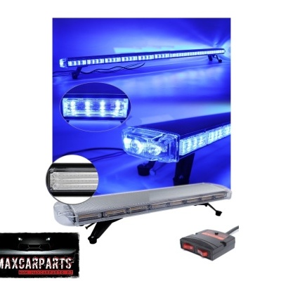 Barra de luz LED azul para veículos com controlo remoto e logotipo MAXCARPARTS