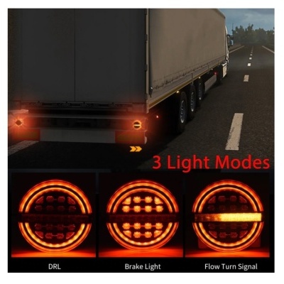 Luzes traseiras LED para camião com três modos de luz