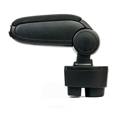 Apoio de braço preto para automóvel sobre fundo branco