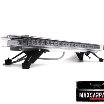 Barra de luz LED para automóvel com base preta e corpo transparente