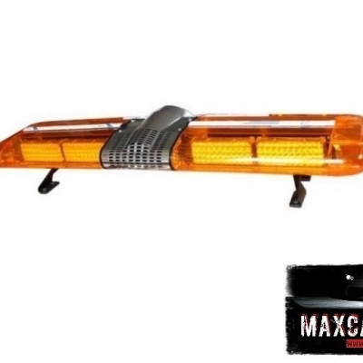 Barra luminosa para veículos laranja e cinzenta com suporte