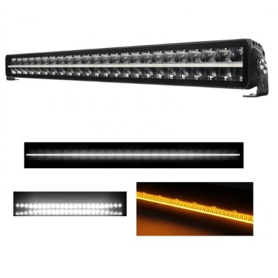 barra de luz LED preta com luz branca e cobre