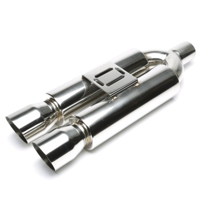 Escape automóvel em aço inoxidável com dupla saída