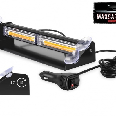 Luz LED para carro preta com ventosas e cabo para isqueiro automóvel