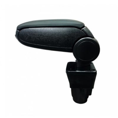 Apoio de braço para automóvel preto em couro sintético