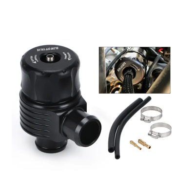 Válvula de escape blow off valve preta e acessórios para automóvel