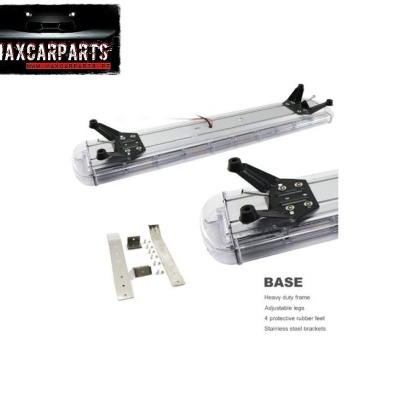 Base de montagem automóvel em alumínio com pernas ajustáveis e suportes de aço inoxidável