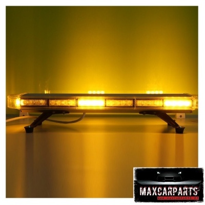 Barra de luzes de emergência LED amarelas sobre suportes pretos