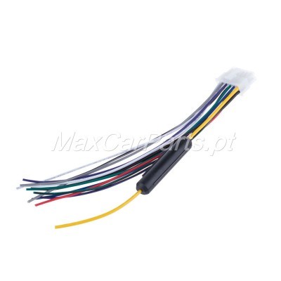 Cabo elétrico com fios coloridos e conector branco