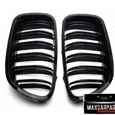 Grelhas dianteiras de carro pretas brilhantes para substituição