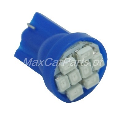 Conector automóvel azul com LEDs brancos